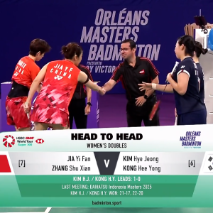 2025年 奥尔良大师赛 SF 贾一凡&张殊贤[中国] vs [韩国]金慧贞&孔熙容