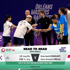 2025年 奥尔良大师赛 SF 李钟民&蔡侑玎[韩国] vs [印尼]雷汉·诺法勒·库沙扬托&格罗里亚·埃马努埃莱·维德佳佳