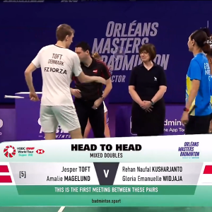 2025年 奥尔良大师赛 F 杰斯帕·托夫特&艾米丽·麦格兰德[丹麦] vs [印尼]雷汉·瑙法勒·库沙尔扬托&格罗里亚·埃马努埃莱·维德佳佳