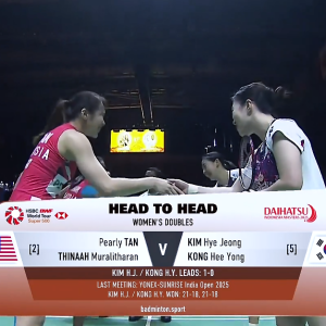 2025年 印尼大师赛 F 陈康乐&蒂娜·穆拉利塔兰[马来西亚] vs [韩国]金慧贞&孔熙容