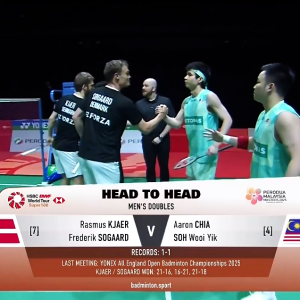2025年 马来西亚大师赛 QF 拉斯穆斯·克亚尔&弗雷德里克·索加德[丹麦] vs [马来西亚]谢定峰&苏伟译