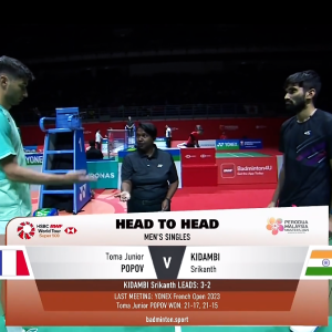 2025年 马来西亚大师赛 QF 托马·朱尼尔·波波夫[法国] vs [印度]斯里坎特·纳马尔瓦尔·基丹比