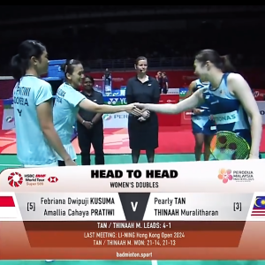 2025年 马来西亚大师赛 QF 法布里安娜·德维普吉·库苏马&阿玛莉亚·卡哈亚·普拉蒂维[] vs [马来西亚]陈康乐&蒂娜·穆拉利塔兰