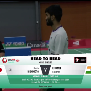 2025年 加拿大公开赛 SF 西本拳[日本] vs [印度]斯里坎特·纳马尔瓦尔·基丹比