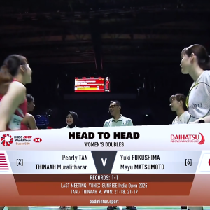 2025年 印尼大师赛 QF 陈康乐&蒂娜·穆拉利塔兰[马来西亚] vs [日本]福岛由纪&松本麻佑