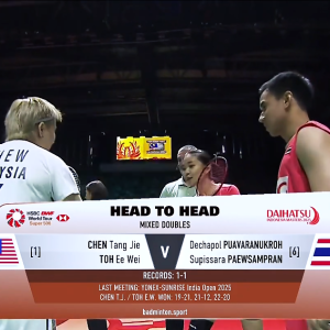 2025年 印尼大师赛 QF 陈堂杰&杜颐沩[马来西亚] vs [泰国]德差波·普瓦拉努克罗&苏皮萨拉·帕维斯坦帕