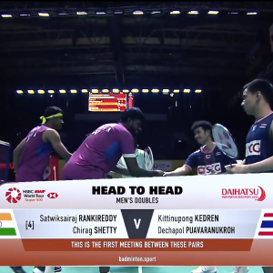 2025年 印尼大师赛 R16 萨特维克·赛拉杰·兰基雷迪&奇拉格·钱德拉谢卡尔·谢提[印度] vs [泰国]吉丁努蓬·革德伦&德差波·普瓦拉努克罗