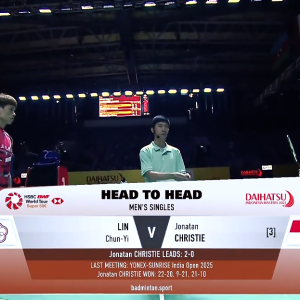 2025年 印尼大师赛 R16 林俊易[中国台北] vs [印尼]乔纳坦·克里斯蒂