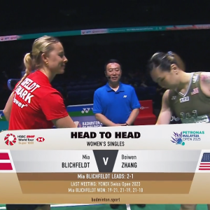 2025年 马来西亚公开赛 R16 米娅·布里西费尔特[丹麦] vs [美国]张蓓雯