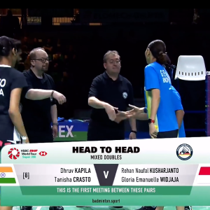 2025年 德国公开赛 SF 德鲁夫·卡皮拉&塔尼沙·克拉斯托[印度] vs [印尼]雷汉·诺法勒·库沙扬托&格罗里亚·埃马努埃莱·维德佳佳
