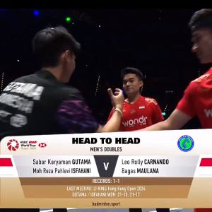 2025年 全英公开赛 SF 萨巴·卡亚曼·咖塔曼&穆罕默德·利萨·巴列维·伊斯法哈尼[印尼] vs [印尼]里奥·罗利·卡尔南多&巴格斯·毛拉纳