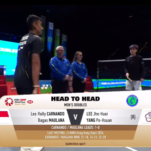 2025年 全英公开赛 QF 里奥·罗利·卡尔南多&巴格斯·毛拉纳[印尼] vs [中国台北]李哲辉&杨博轩