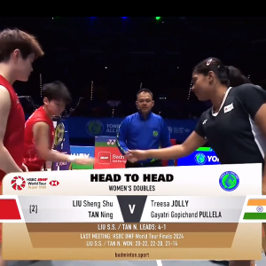 2025年 全英公开赛 QF 刘圣书&谭宁[中国] vs [印度]特雷莎·乔莉&普莱勒·葛雅特莉·戈比昌德