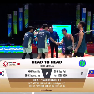 2025年 全英公开赛 R16 金元浩&徐承宰[韩国] vs [马来西亚]吴世飞&努尔·伊祖丁·鲁姆萨尼