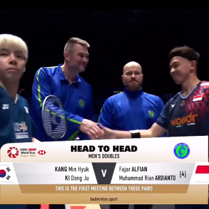 2025年 全英公开赛 R16 姜珉赫&Kl Dong Ju[韩国] vs [印尼]法贾尔·阿尔菲安&穆罕默德·里安·阿迪安托