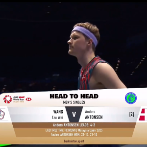 2025年 全英公开赛 R16 王子维[中国台北] vs [丹麦]安东森