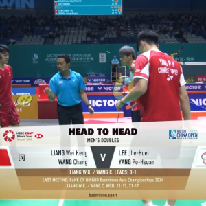 2025年 中国公开赛 R32 梁伟铿&王昶[中国] vs [中国台北]李哲辉&杨博轩