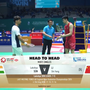 2025年 中国公开赛 R32 拉克什亚·森[印度] vs [中国]李诗沣