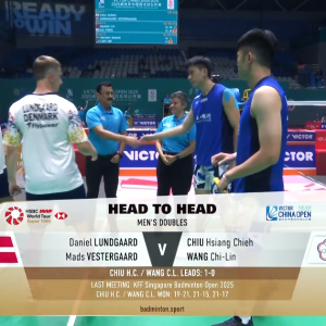 2025年 中国公开赛 R32 丹尼尔·伦加德&麦斯·维斯特加德[丹麦] vs [中国台北]邱相榤&王齐麟