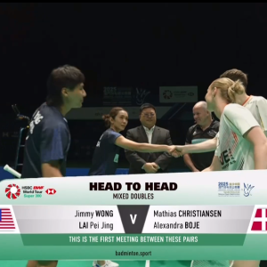 2025年 澳门公开赛 F 黄显维&赖沛君[马来西亚] vs [丹麦]马蒂亚斯·克里斯蒂安森&亚历山德拉·博尔