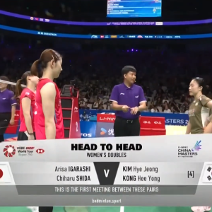 2025年 李宁中国大师赛 R16 五十岚有纱&志田千阳[日本] vs [韩国]金慧贞&孔熙容