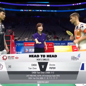 2025年 李宁中国大师赛 R16 周天成[中国台北] vs [法国]克里斯托·波波夫