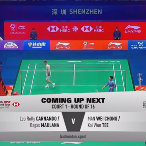 2025年 李宁中国大师赛 R16 里奥·罗利·卡尔南多&巴格斯·毛拉纳[印尼] vs [马来西亚]万炜聪&郑凯文