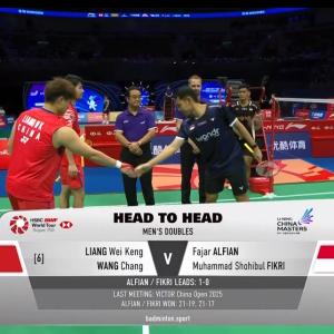 2025年 李宁中国大师赛 R16 梁伟铿&王昶[中国] vs [印尼]法贾尔·阿尔菲安&穆罕默德·肖希布·菲克里