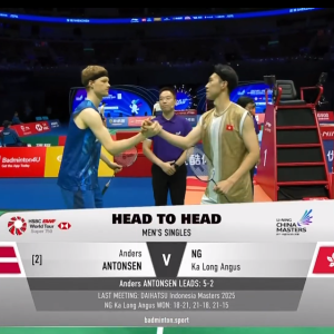 2025年 李宁中国大师赛 R16 安东森[丹麦] vs [中国香港]伍家朗
