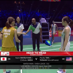 2025年 世界锦标赛 SF 松山奈未&志田千阳[日本] vs [马来西亚]陈康乐&蒂娜·穆拉利塔兰