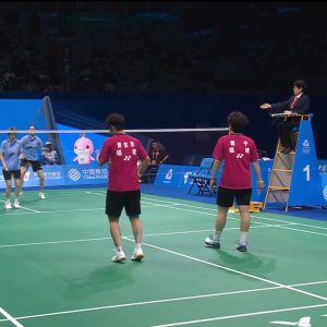 2025年 第十五届全运会 女双决赛 黄东萍&谭宁 vs 郑雨&张殊贤