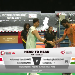 2025年 丹麦公开赛 QF 穆罕默德·里安·阿迪安托&拉赫马特·希达亚特[印尼] vs [印度]萨特维克·赛拉杰·兰基雷迪&奇拉格·钱德拉谢卡尔·谢提