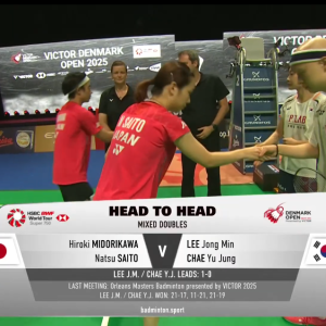 2025年 丹麦公开赛 QF 绿川大辉&斋藤夏[日本] vs [韩国]李钟民&蔡侑玎