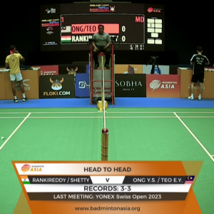 2023年 亚洲锦标赛 F 王耀新&张御宇[马来西亚] VS [印度]兰基雷迪&谢提