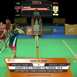 2023年 亚洲锦标赛 SF 郑思维&黄雅琼[中国] VS [马来西亚]吴埙阀&赖洁敏