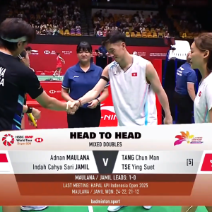 2025年 李宁香港公开赛 QF 阿德南·毛拉纳&英达·卡亚·萨里·贾米尔[印尼] vs [中国香港]邓俊文&谢影雪