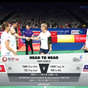 2025年 李宁中国大师赛 QF 邓俊文&谢影雪[中国香港] vs [马来西亚]陈堂杰&杜颐沩