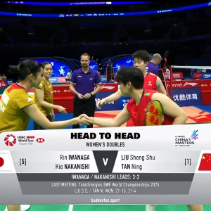 2025年 李宁中国大师赛 QF 岩永铃&中西贵映[日本] vs [中国]刘圣书&谭宁