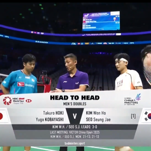 2025年 李宁中国大师赛 QF 保木卓朗&小林优吾[日本] vs [韩国]金元浩&徐承宰