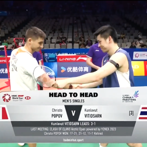 2025年 李宁中国大师赛 QF 克里斯托·波波夫[法国] vs [泰国]昆拉武特