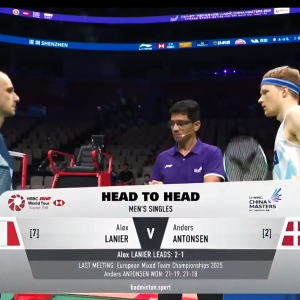 2025年 李宁中国公开赛 QF 亚历克斯·拉尼尔[法国] vs [丹麦]安东森