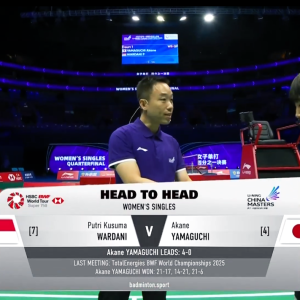 2025年 李宁中国公开赛 QF 普特里·库苏玛·瓦尔达尼[印尼] vs [日本]山口茜