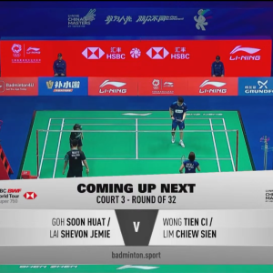 2025年 李宁中国大师赛 R32 吴埙阀&赖洁敏[马来西亚] vs [马来西亚]黄天启&林秋仙