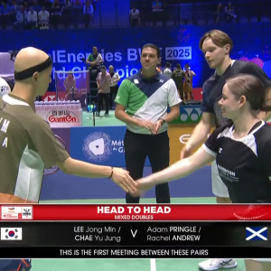 2025年 世界锦标赛 R64 李钟民&蔡侑玎[韩国] vs [苏格兰]亚当·普林格尔&瑞秋·安德鲁