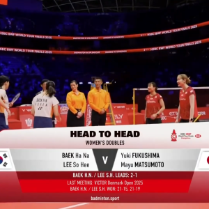 2025年 汇丰世界羽联世界巡回赛总决赛 白荷娜&李绍希[韩国] vs [日本]福岛由纪&松本麻佑