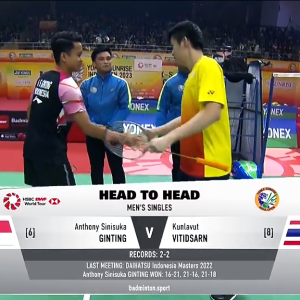 2023年 印度公开赛 SF 金廷[印尼] vs [泰国]昆拉武特