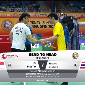 2023年 印度公开赛 QF 骆健佑[新加坡] vs [泰国]昆拉武特