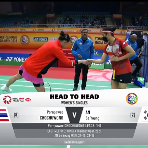 2023年 印度公开赛 QF 李美妙[泰国] vs [韩国]安洗莹