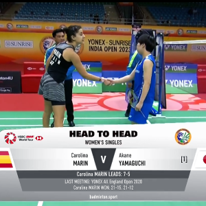 2023年 印度公开赛 QF 卡罗琳娜·马林·马丁[西班牙] vs [日本]山口茜