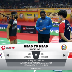 2023年 印度公开赛 SF 安洗莹[韩国] vs [中国]何冰娇